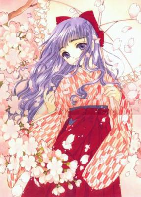 fille violette